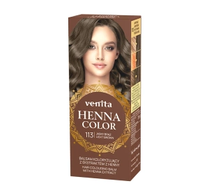 VENITA HENNA COLOR ТОНУЮЧИЙ БАЛЬЗАМ З ЕКСТРАКТОМ ХНИ 113 СВІТЛО-КОРИЧНЕВИЙ 75МЛ