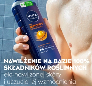 NIVEA MEN SPORT ГЕЛЬ ДЛЯ МИТТЯ ТІЛА, ОБЛИЧЧЯ І ВОЛОССЯ 500МЛ