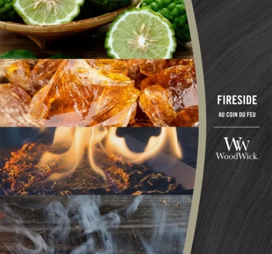 Woodwick Medium Jar Candle ароматическая свеча Fireside 275 г