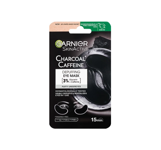 GARNIER SKIN NATURALS CHARCOAL CAFFEINE ПАТЧИ ПОД ГЛАЗА 5Г