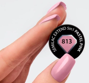 SEMILAC EXTEND 5в1 БАЗА ЛАК ТОП 813 PASTEL PINK 7МЛ