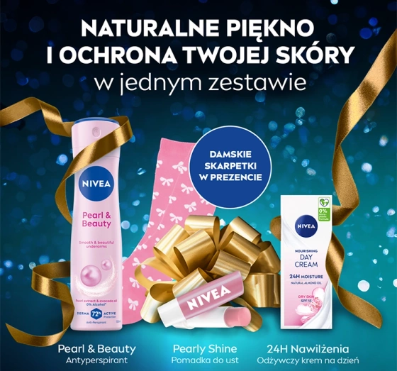 Нажмите на картинку, чтобы ее увеличить NIVEA Pearly Dreams набор для женщин с косметикой и носками