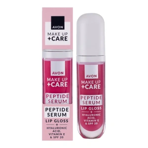 Avon Make Up + Care Peptide Serum блеск-сыворотка для губ с пептидами и SPF20 Dewy Pink 7 мл
