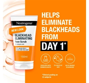 Neutrogena Blackhead Eliminating Face Scrub 2% Salicylic Acid пилинг для лица для кожи с недостатками 150 мл
