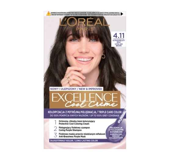 LOREAL EXCELLENCE COOL CREME 4.11 УЛЬТРАПЕПЕЛЬНЫЙ КОРИЧНЕВЫЙ