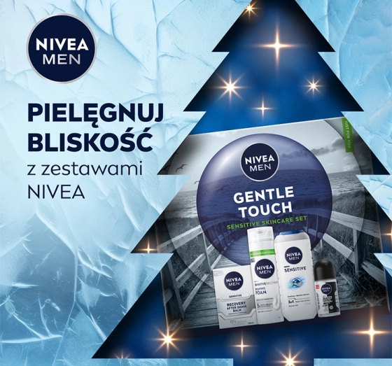 NIVEA MEN Gentle Touch набір косметики для чоловіків: гель для душу + піна для гоління + бальзам після гоління + антиперспірант