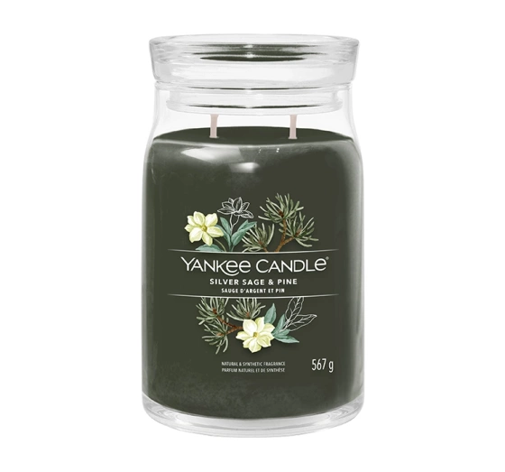 Нажмите на картинку, чтобы ее увеличить YANKEE CANDLE SIGNATURE АРОМАТИЧЕСКАЯ СВЕЧА SILVER SAGE & PINE 567Г