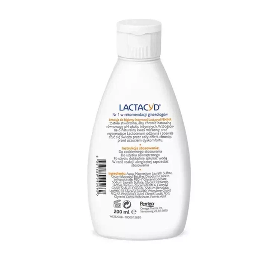 LACTACYD FEMINA ГЕЛЬ ДЛЯ ЩОДЕННОЇ ІНТИМНОЇ ГІГІЄНИ 200МЛ