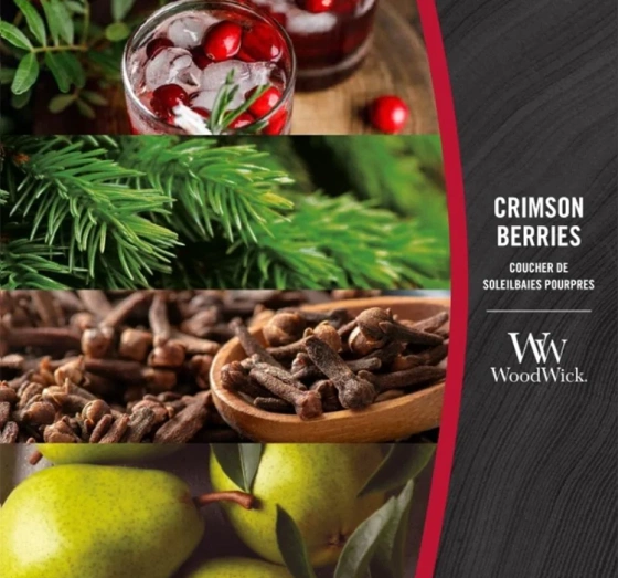 Натисніть на картинку, щоб її збільшити Woodwick Small Jar Candle ароматична свічка Crimson Berries 85 г