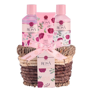 Aurora Rose Bouquet подарунковий набір гель для душу + бальзам для тіла + крем для рук