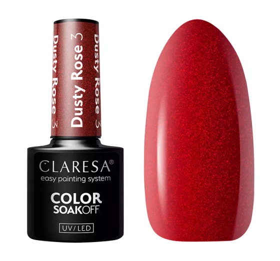 CLARESA SOAK OFF ГЕЛЬ-ЛАК DUSTY ROSE 3 5Г