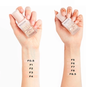 MAKEUP REVOLUTION SKIN SILK SERUM FOUNDATION ТОНАЛЬНИЙ КРЕМ СИРОВАТКА ДЛЯ ОБЛИЧЧЯ F5 23МЛ
