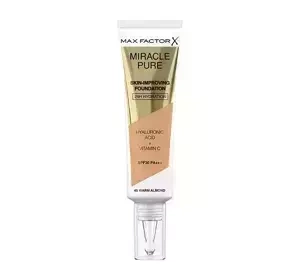 MAX FACTOR MIRACLE PURE ТОНАЛЬНИЙ ЗАСІБ ДЛЯ ПОКРАЩЕННЯ СТАНУ ШКІРИ 45 WARM ALMOND 30МЛ