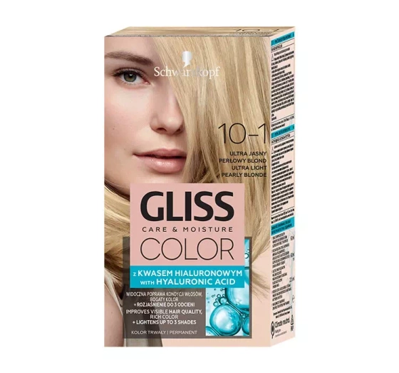 GLISS CARE & MOISTURE COLOR ФАРБА ДЛЯ ВОЛОССЯ З ГІАЛУРОНОВОЮ КИСЛОТОЮ 10-1