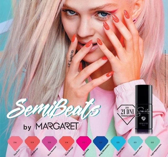 SEMILAC ГІБРИДНИЙ ЛАК УФ MARGARET NEON PINK 517