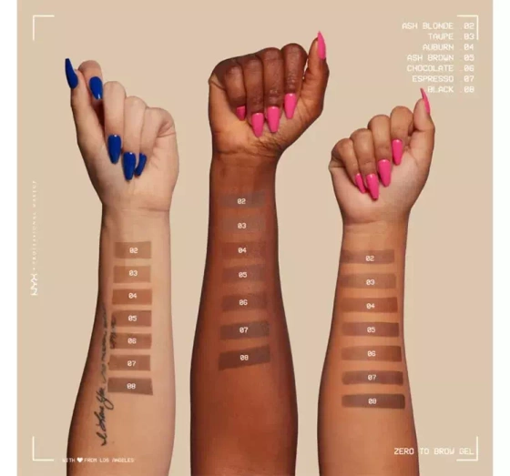 NYX PROFESSIONAL MAKEUP ZERO TO BROW ГЕЛЬ ДЛЯ БРОВЕЙ 07 ESPRESSO 2МЛ