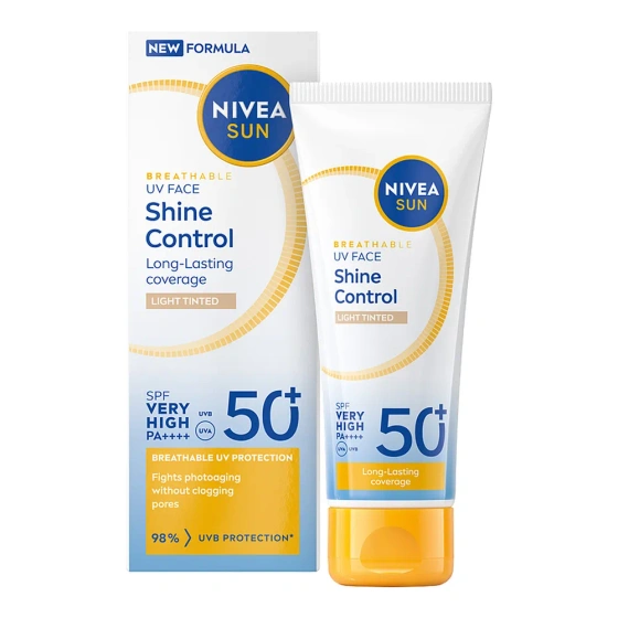 Натисніть на картинку, щоб її збільшити NIVEA SUN Breathable UV Face матуючий крем для обличчя з дуже високим захистом SPF 50+ 40 мл