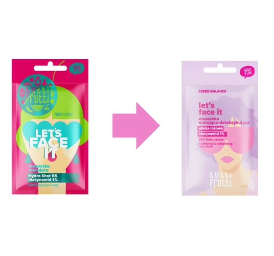 FARMONA TUTTI FRUTTI LET'S FACE IT МАТИРУЮЩАЯ МАСКА ДЛЯ ЛИЦА 7Г