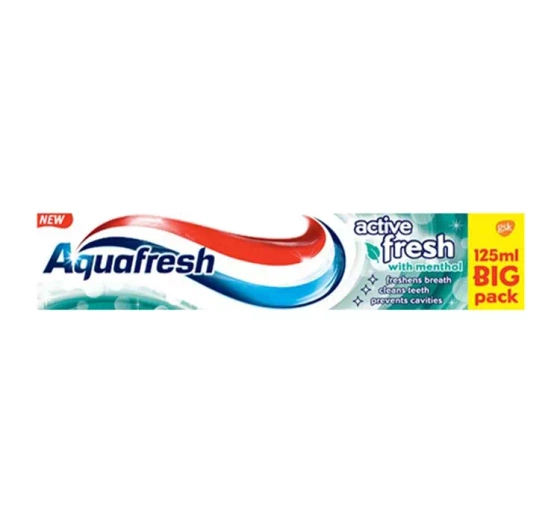 AQUAFRESH ACTIVE FRESH WITH MENTHOL ЗУБНА ПАСТА 125МЛ