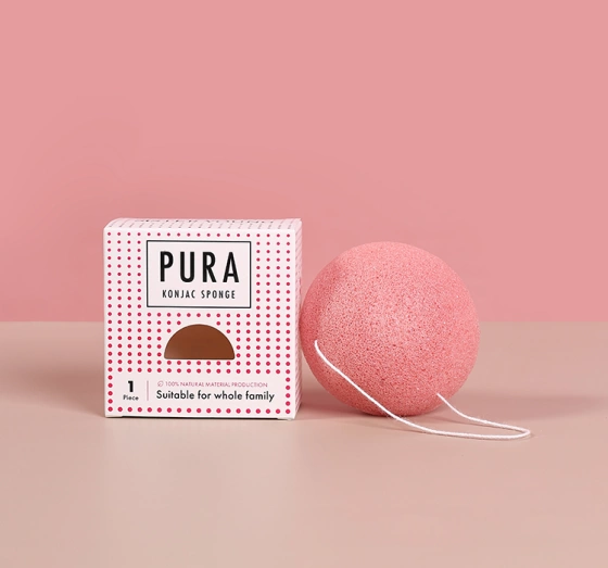 SISTER YOUNG PURA НАТУРАЛЬНИЙ СПОНЖ КОННЯКУ ДЛЯ ВМИВАННЯ PINK