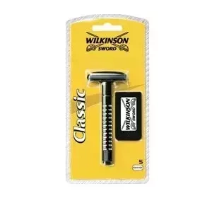 WILKINSON SWORD CLASSIC СТАНОК ДЛЯ БРИТЬЯ + ЛЕЗВИЯ 5 ШТУК