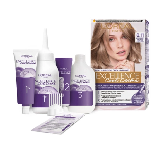 LOREAL EXCELLENCE COOL CREME 8.11 УЛЬТРАПОПЕЛЯСТИЙ СВІТЛИЙ БЛОНД