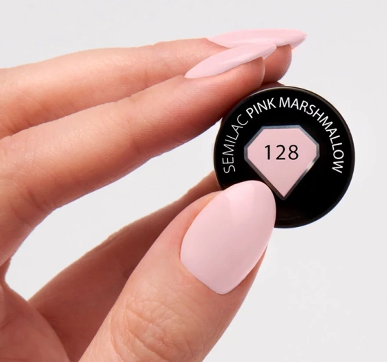 SEMILAC ГІБРИДНИЙ ЛАК УФ PINK MARSHMALLOW 128