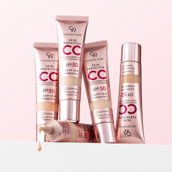Golden Rose Skin Perfector CC Light Foundation легкое корректирующее тональное средство для лица SPF50 101 Beige 30 мл