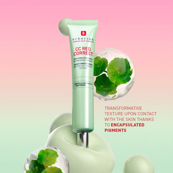 Erborian CC Red Correct SPF25 — осветляющий CC-крем с зеленым пигментом, выравнивающим тон кожи, 15 мл