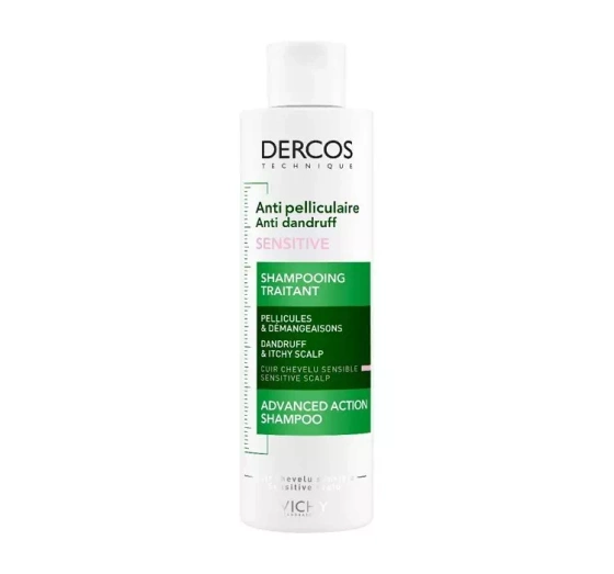 VICHY DERCOS TECHNIQUE SENSITIVE ШАМПУНЬ ПРОТИ ЛУПИ ДЛЯ ЧУТЛИВОЇ ШКІРИ ГОЛОВИ 200МЛ