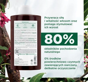 KLORANE ЗМІЦНЮВАЛЬНИЙ ШАМПУНЬ ПРОТИ ВИПАДІННЯ ВОЛОССЯ QUININE 400МЛ