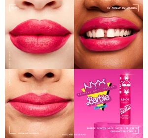 NYX PROFESSIONAL MAKEUP X BARBIE SMOOTH WHIP ПОМАДА ДЛЯ ГУБ 01 DREAMHOUSE PINK 4МЛ