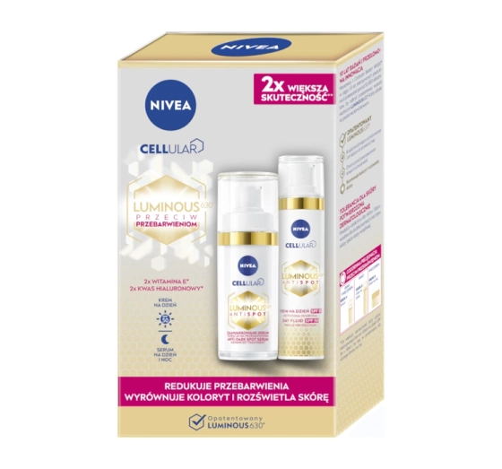 NIVEA 2 Pack Cellular Luminous630 набор косметики для ухода за лицом дневной крем + сыворотка
