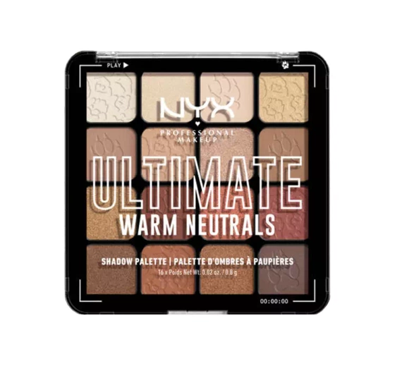 NYX PROFESSIONAL MAKEUP ULTIMATE ПАЛІТРА ТІНЕЙ ДЛЯ ПОВІК WARM NEUTRALS 12,8Г