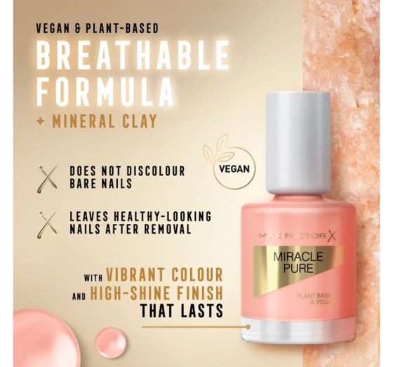 Max Factor Miracle Pure лак для ногтей 395 Magic Sunstone 12мл