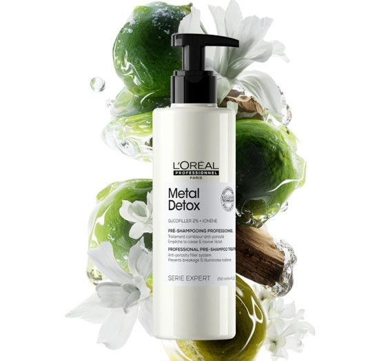 Натисніть на картинку, щоб її збільшити LOREAL PROFESSIONNEL SERIE EXPERT METAL DETOX ПРЕ-ШАМПУНЬ ДЛЯ ВОЛОССЯ 250МЛ