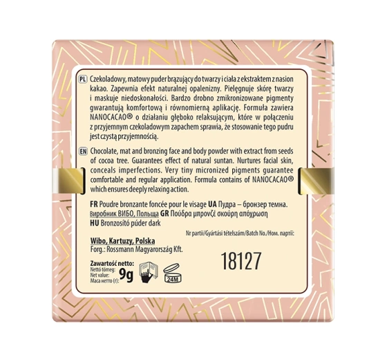 Натисніть на картинку, щоб її збільшити LOVELY DARK CHOCOLATE МАТОВИЙ БРОНЗАТОР ДЛЯ МАКІЯЖУ