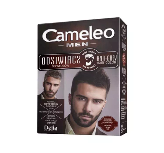 DELIA CAMELEO MEN КРАСКА ДЛЯ МУЖЧИН ПРОТИВ СЕДИНЫ КОРИЧНЕВЫЙ ЦВЕТ 