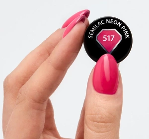 SEMILAC ГІБРИДНИЙ ЛАК УФ MARGARET NEON PINK 517