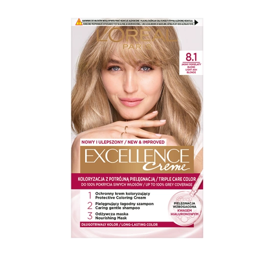 L’Oréal Paris Excellence Créme стійка фарба для волосся 8.1 light ash blonde