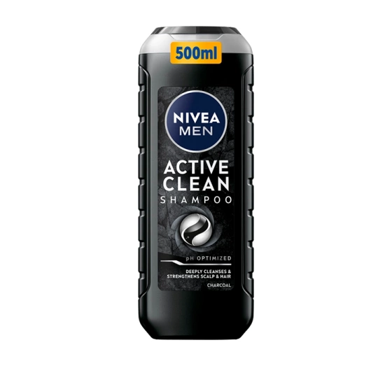 Натисніть на картинку, щоб її збільшити NIVEA MEN Active Clean живильний шампунь для волосся для чоловіків 500 мл