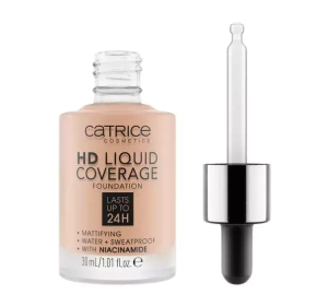 CATRICE HD LIQUID РІДКА МАСКУЮЧА ТОНАЛЬНА ОСНОВА ROSE 020 30МЛ