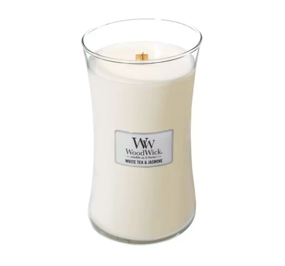 WOODWICK LARGE JAR CANDLE АРОМАТИЧЕСКАЯ СВЕЧА WHITE TEA & JASMINE 610Г