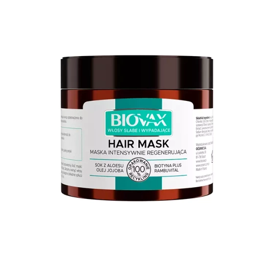 BIOVAX BIOTYNA PLUS ІНТЕНСИВНО ВІДНОВЛЮВАЛЬНА МАСКА ПРОТИ ВИПАДІННЯ ВОЛОССЯ 250 МЛ