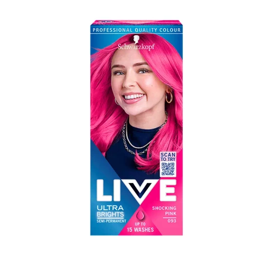 Нажмите на картинку, чтобы ее увеличить SCHWARZKOPF LIVE ULTRA BRIGHTS PRETTY PASTELS КРАСКА ДЛЯ ВОЛОС СРЕДНЕЙ УСТОЙЧИВОСТИ 093 SHOCKING PINK