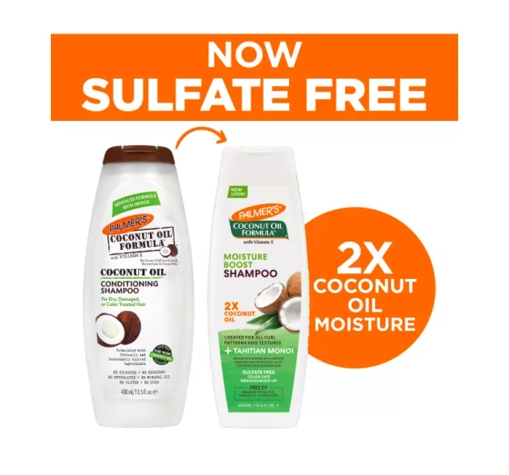 Натисніть на картинку, щоб її збільшити PALMERS COCONUT OIL ЖИВИЛЬНО-ЗВОЛОЖУВАЛЬНИЙ ШАМПУНЬ 400МЛ