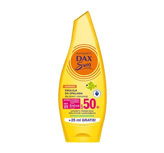 DAX SUN ЕМУЛЬСІЯ ДЛЯ ЗАСМАГИ ДЛЯ ДІТЕЙ І НЕМОВОЯТ SPF50+ 175МЛ