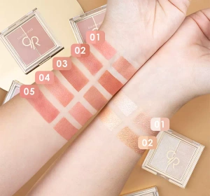 GOLDEN ROSE ICONIC РУМ'ЯНА ДЛЯ ЩІК 02 PEACHY CORAL 2x3Г