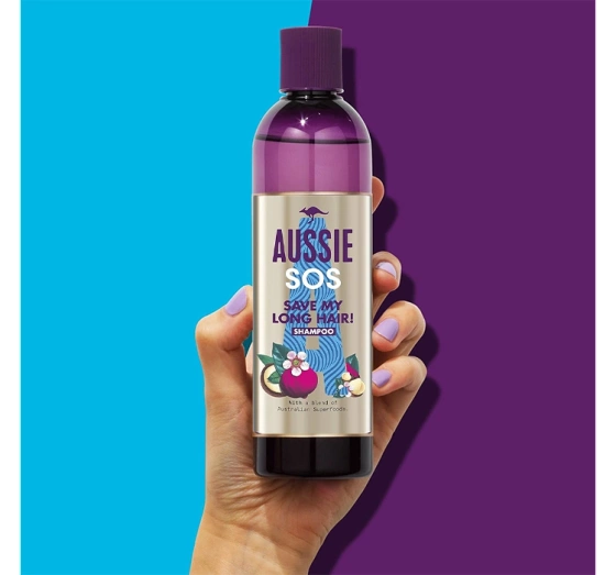 AUSSIE SOS SAVE MY LONG HAIR ШАМПУНЬ ДЛЯ ДОВГОГО ТА ПОШКОДЖЕНОГО ВОЛОССЯ 290МЛ