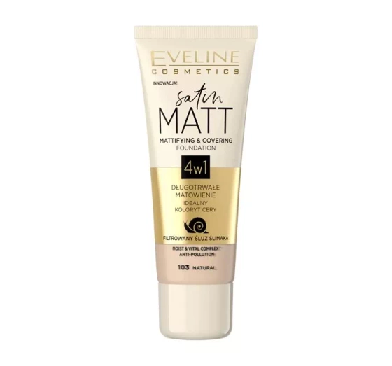 EVELINE SATIN MATT МАТИРУЮЩЕЕ ТОНАЛЬНОЕ СРЕДСТВО 103 NATURAL 30МЛ